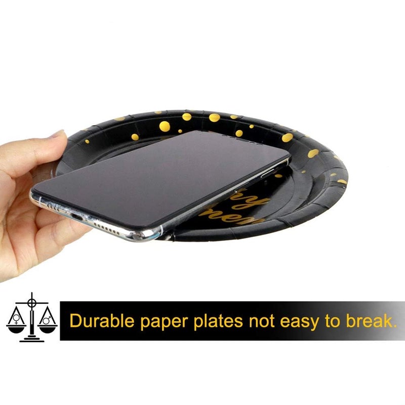 Pandecor Retirement Party Supplies,48 PCS Happy Retirement Disposable 7 Inch Paper Plates Dessert Plates - Image 4